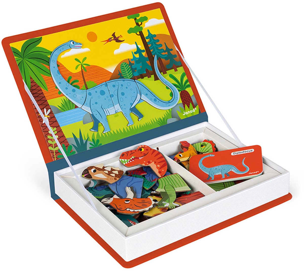 Janod - Magnetibook - Dinosaurus - Magneetboek Speelset — afbeelding 8