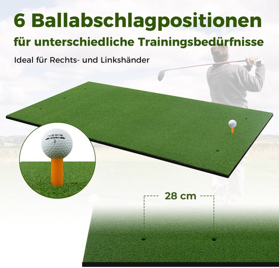 COSTWAY Golf Putting Mat 153 x 92 cm 21 mm dik - Afslagmat Golf EVA - Oefenmat Golf - Golf Accessoire van Costway — afbeelding 3
