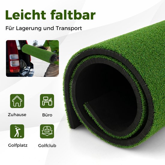 COSTWAY Golf Putting Mat 153 x 92 cm 21 mm dik - Afslagmat Golf EVA - Oefenmat Golf - Golf Accessoire van Costway — afbeelding 5