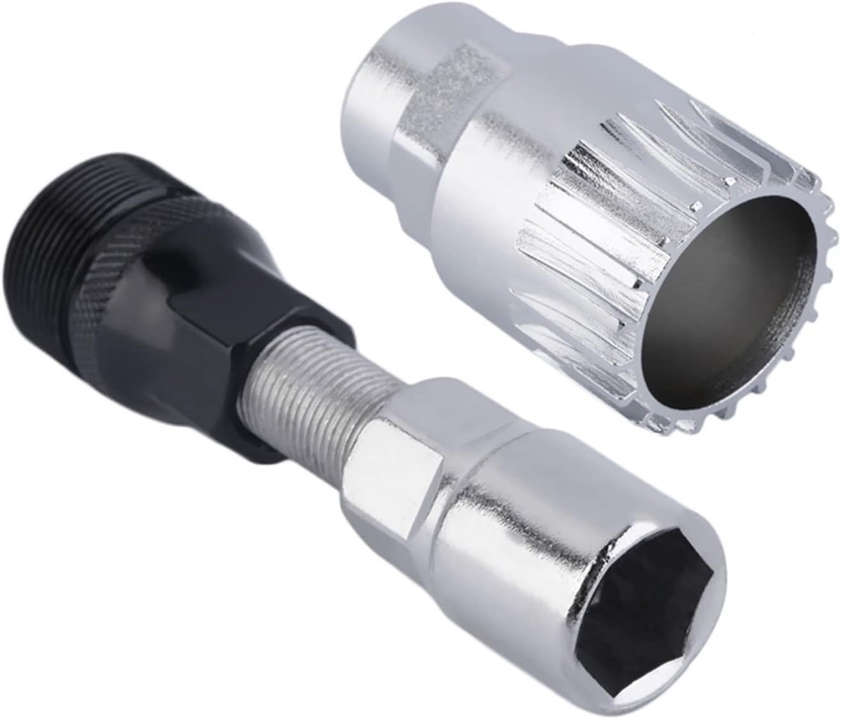 Fiets middenas gereedschap fiets crank wiel verwijderaar middenas verwijderaar set crank pedaal verwijderaar zilver