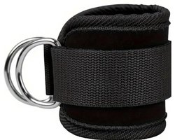 Enkelband / Cuff - Gym - Sportschool Accessoires - Fitness - Booty Builder - Kabel - Cable - One Size Fits All - Zwart