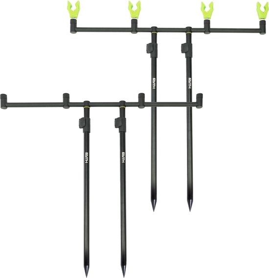 Bâtons De Banc De Pêche En Aluminium Noir - 16 Mm Diamètre - 3 Tailles - Pour Buzz Bars