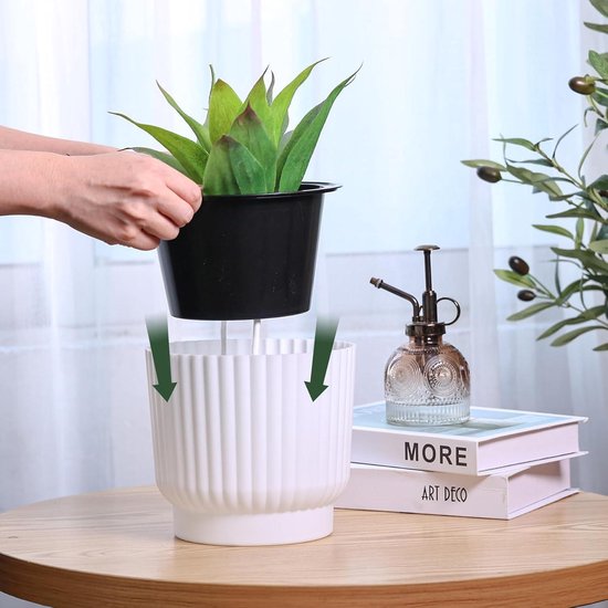 Zelfbewaterende Orchideeënpot 15 Cm Met Waterpeilindicator Transparante Plantenbak Voor Binnengebruik
