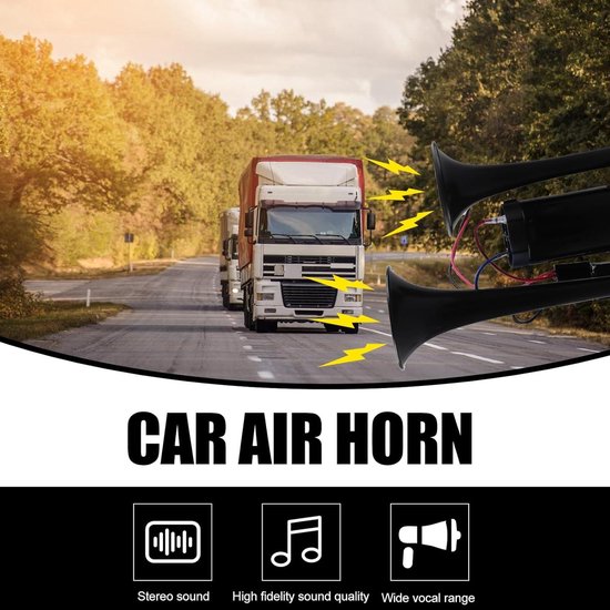 Luchthoorn met compressor 12V of 24V Truck Accessoires