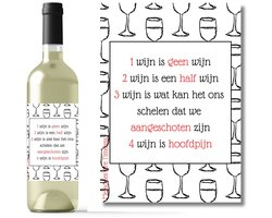 Wijnetiket Grappige Tekst – Cadeau voor Wijnliefhebbers