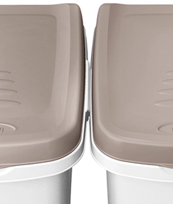 Stefanplast Petfood Container voor middelgrote honden, 25 l, bruin/wit