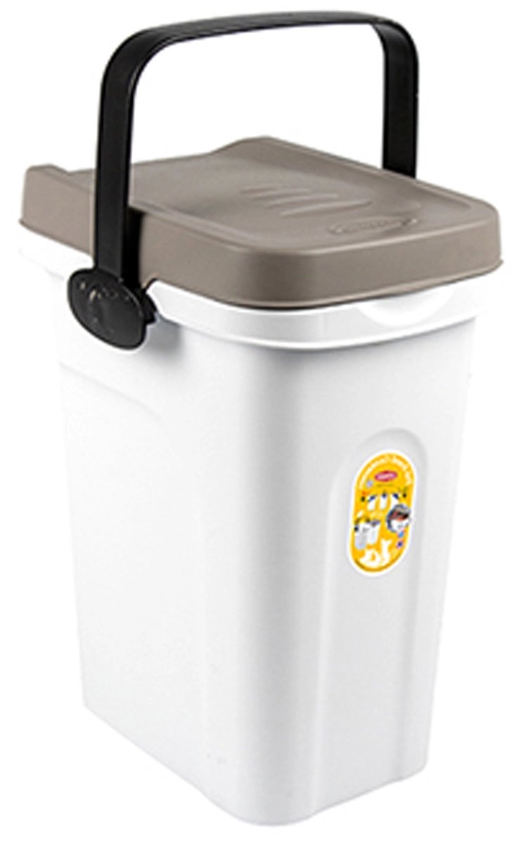 Bol.com Stefanplast Voerton 7 liter voor circa 2.5 kg aan hondenvoer Bruin I Wit aanbieding