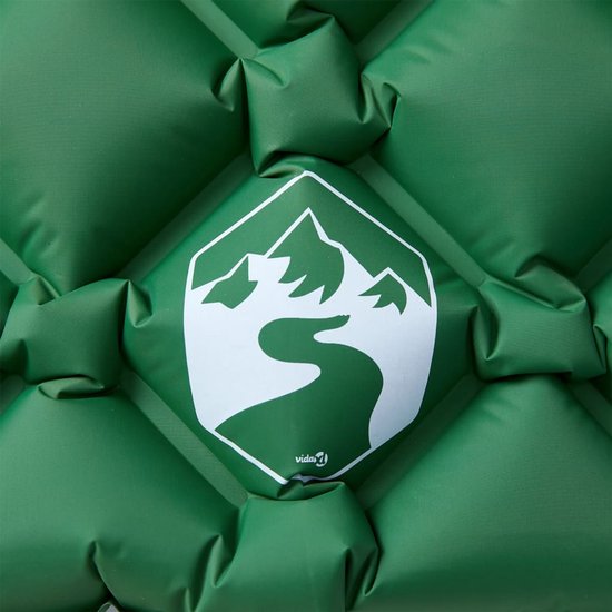 vidaXL - Kampeermatras - met - kussen - opblaasbaar - 1-persoons - groen van Merkloos — afbeelding 5
