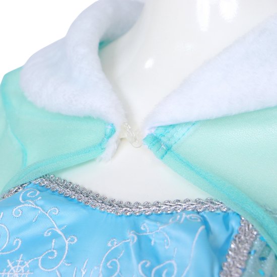 Joya Party® Verkleed Jurk Volwassenen | Blauwe Glamour Jurk | Carnaval Verkleedjurk Dames | Prinsessenjurk Vrouwen | ijsprinces | Carnavalskleding | Maat L