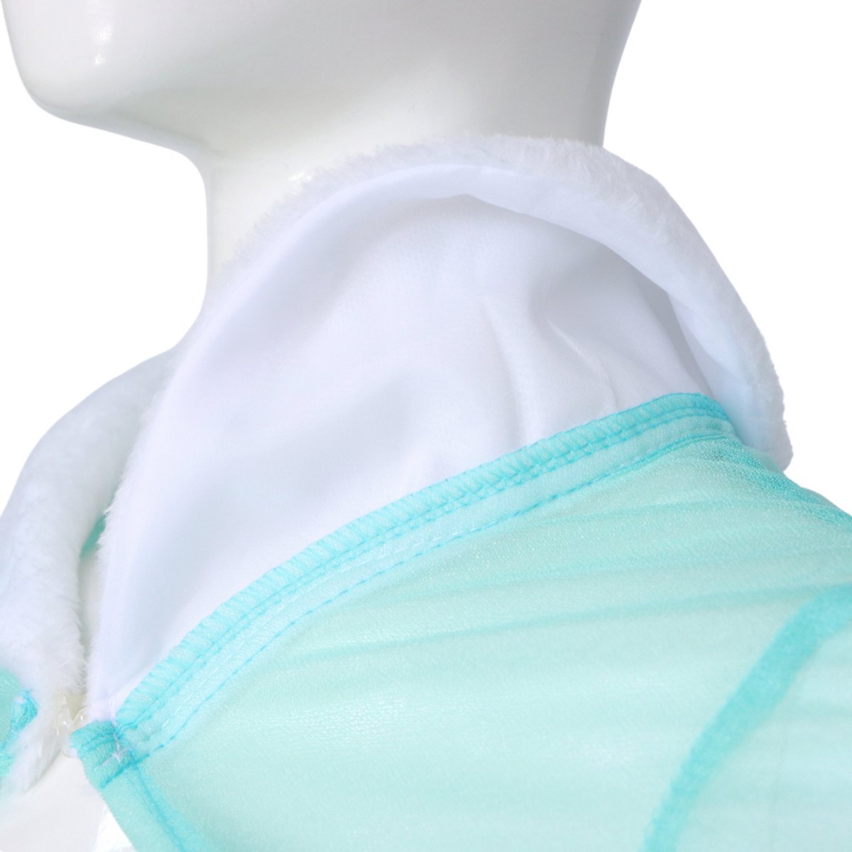 Joya Party® Verkleed Jurk Volwassenen | Blauwe Glamour Jurk | Carnaval Verkleedjurk Dames | Prinsessenjurk Vrouwen | ijsprinces | Carnavalskleding | Maat L — afbeelding 15