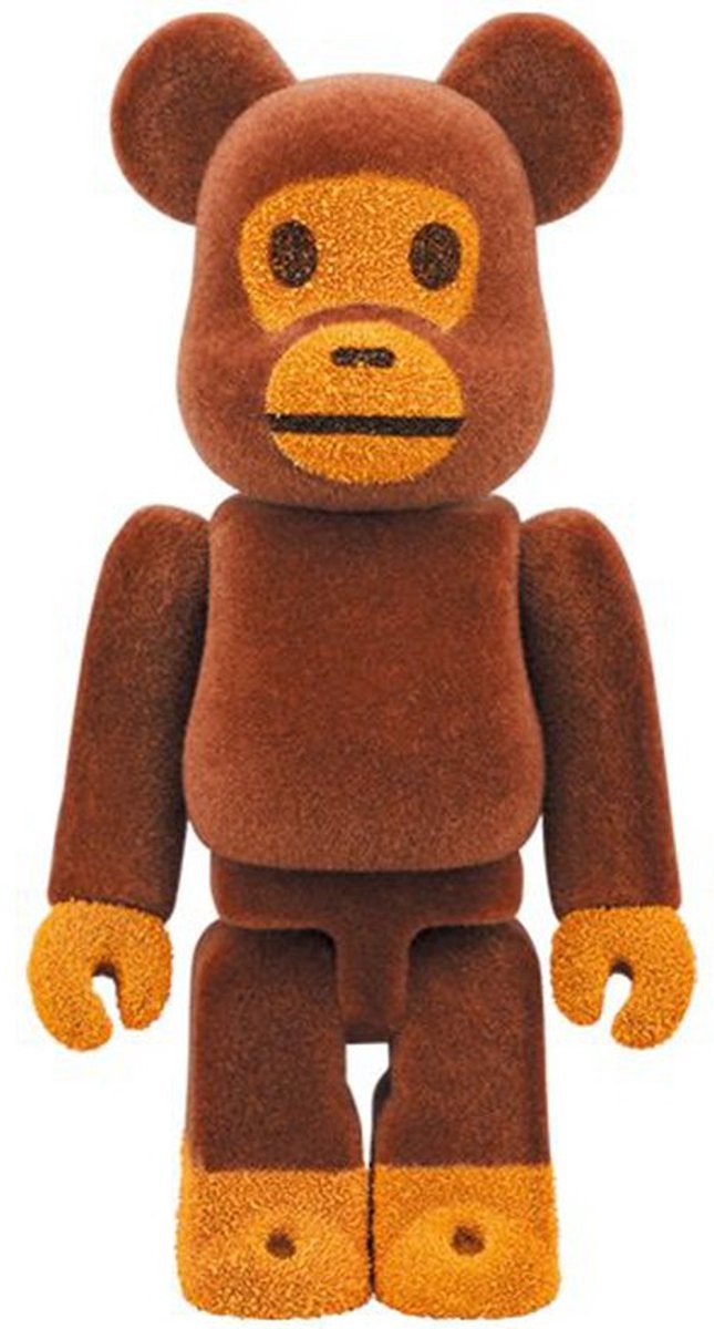 400% & 100% Bearbrick set - Baby Milo by BAPE - (Flocky ver.)