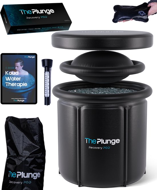 The Plunge - bain de glace - Set complet - Bain de glace - Wim Hof ​​​​- Bain de siège - Bain Opblaasbaar - Pliable - Pliable - Seau de bain