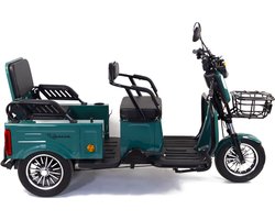 Elektrische Driewieler - Twee Zitplaatsen, 1400W Motor Eco Wielen bereik tot 48 km