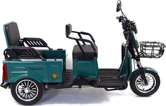 Elektrische Driewieler - Twee Zitplaatsen, 1400W Motor Eco Wielen bereik tot 48 km