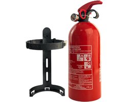 1 KG Poeder Brandblusser ABC + Elektrische Apparaten <1000 V - 3 Jaar Garantie - Mini Continue Druk Brandblushuis - Ideaal voor Keuken en Auto - Inclusief Holder