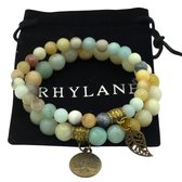 Chakra Reiki armband set voor vrouwen – Twee stuks - Healing Crystals – Yoga – Amazoniet natuursteen met levensboom