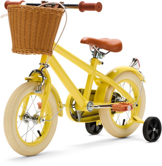 Generation Retro 12 inch Geel - Kinderfiets met Mandje van Generation — afbeelding 2