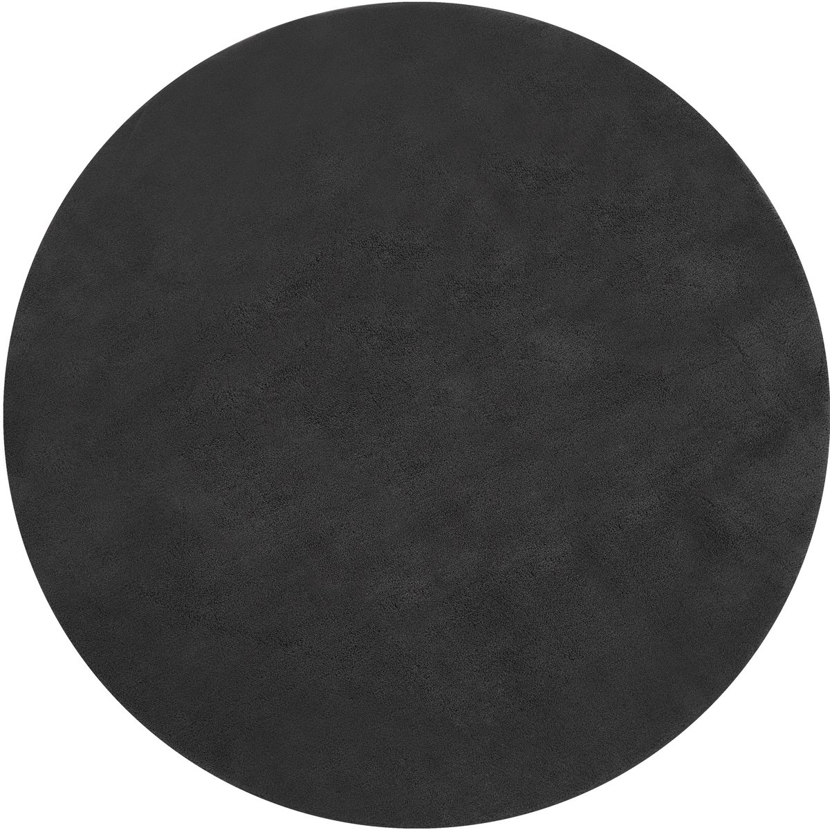 tectake® Kortpolig Vloerkleed - Rond - Ø120 cm - Antraciet - 1630 g/m² Poolgewicht - Tapijt voor Woonkamer, Slaapkamer, Eetkamer - Onderhoudsvriendelijk en Wasbaar - Antislip Ondertapijt - Allergievriendelijk - Diverse maten en kleuren