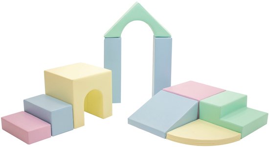 Ensemble de blocs de mousse soft play Iglu - pastel 10 pièces