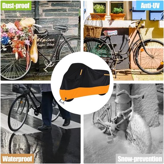 Driewielerhoes voor volwassenen hoes - Waterdichte Fietshoes - Regentent Huif - Driewieler Motorhoes - Multifunctionele beschermhoes - Fietshoes Universeel - 265×105×125cm - Driewielfiets Hoes van Merkloos — afbeelding 5
