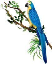 Hansa pluche Ara papegaai knuffel blauw 72 cm