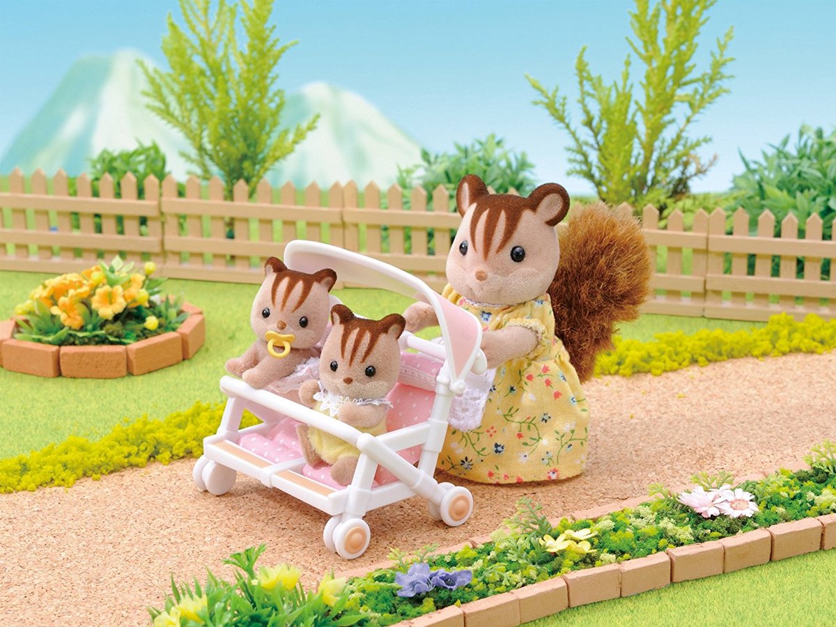 Sylvanian Families 4533 dubbele kinderwagen-poppenhuisinrichting — afbeelding 7
