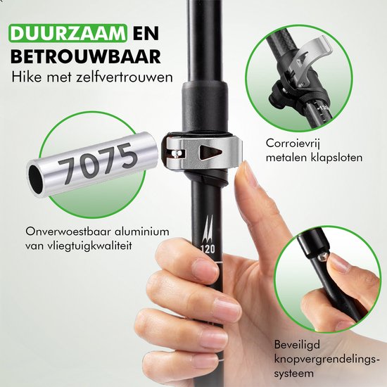 HUGSEE Wandelstokken - Nordic Walking stokken voor dames en