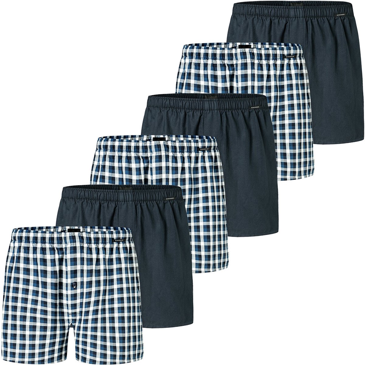 Schiesser Heren boxershort 6 pack Web