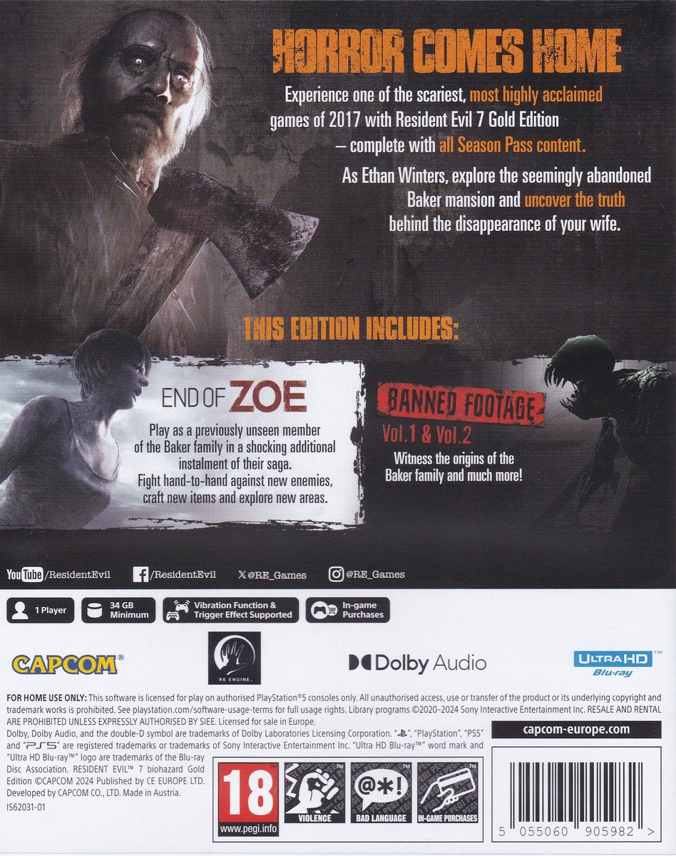 Resident Evil Biohazard - Gold Edition PS5