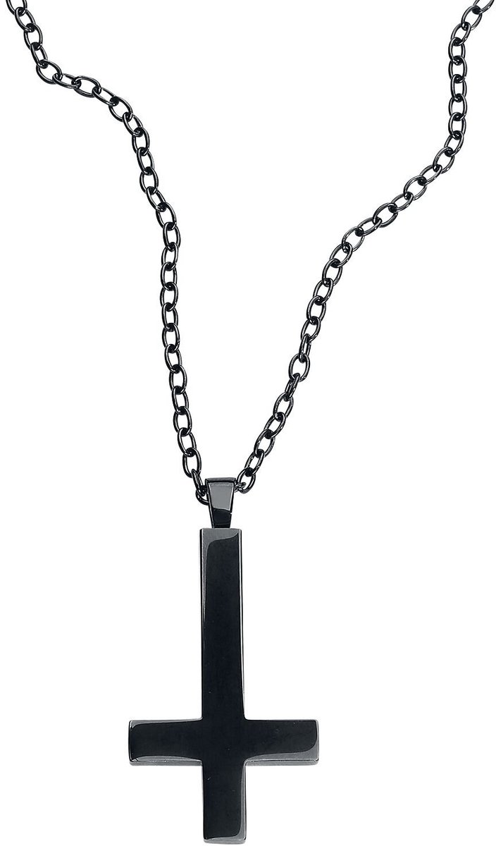 Goedkoopste etNox hard and heavy Petruskruis Halsketting zwart Roestvrij staal Unisex - Gothic, Horror