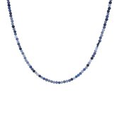 IbizaMen KIDS - Garçons - agate bleue - 4 mm - 36 cm
