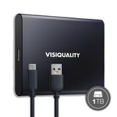 VisiQuality High-Speed Externe Harde Schijf 1TB - Draagbare Harde Schijf USB3.1/Type-C - Voor Windows & Mac - Compact - Zwart