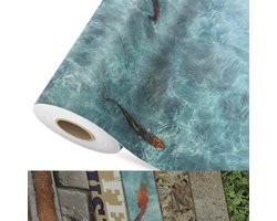 FLOORDIREKT Vloerbedekking - PVC vloeren 3D - Koi - 100 x 100 cm