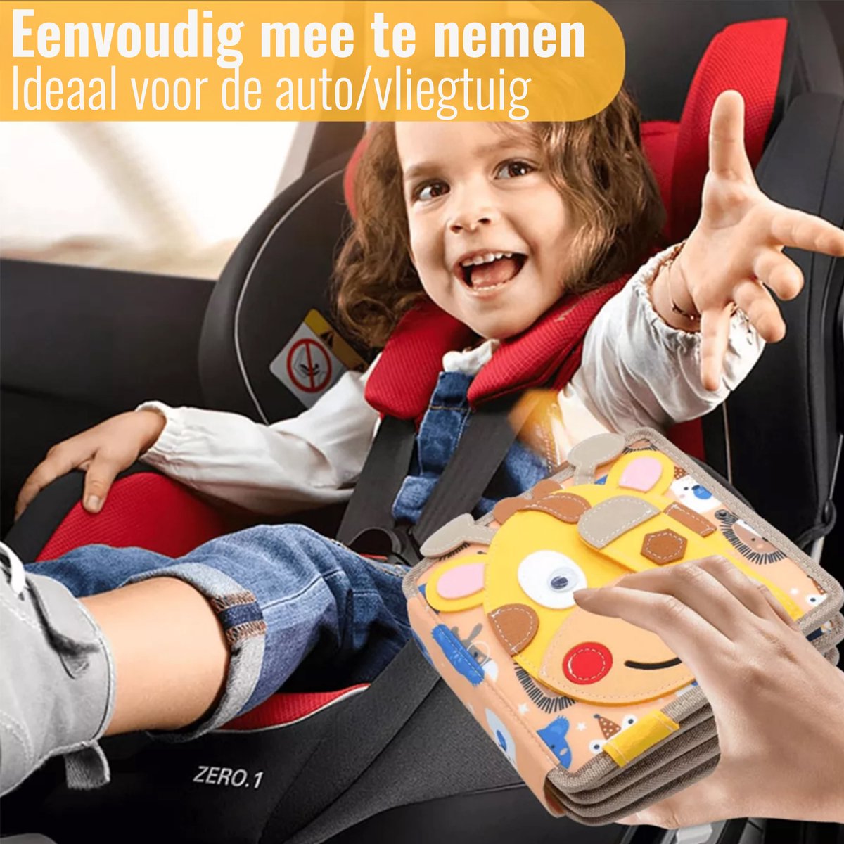 Joyage Busy Board Boek - Montessori activeitenboek voor onderweg in de auto - Busy book - Sensorisch speelgoed 3 jaar montessori speelgoed - Meisjes speelgoed jongens speelgoed peuter speelgoed 2 jaar - Kinderspeelgoed 1 jaar 3 jaar Activiteitenbord — afbeelding 8