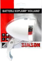Simson Holland Koplamp - Fietslamp - Batterij - LED - Wit