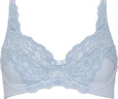 Guy de France - Soutien-gorge à armatures bleu BH - micro + dentelle - 100D