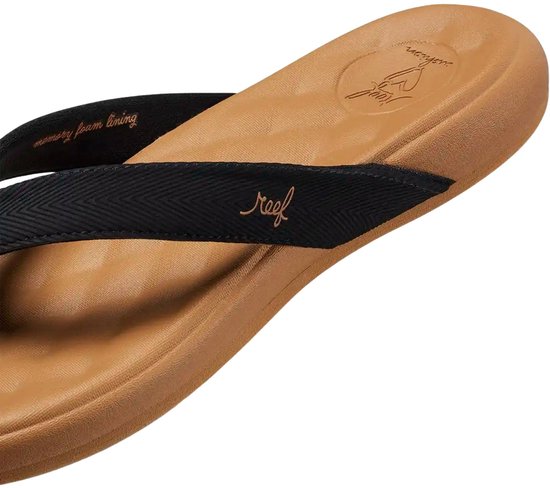 Slippers Reef CUSHION HARMONY BLACK /TAN pour femme - noir/tan