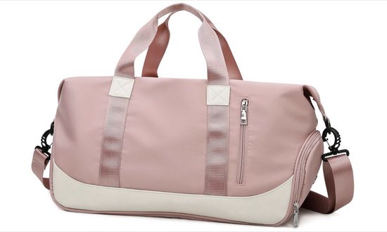 Kleine sporttas voor dames, mini-sporttas met rits en handvat, gymtas, klein met trekkoord, gymtas voor weekendtas, reizen, sport, yoga, fitness, Stijl 1, Eén maat