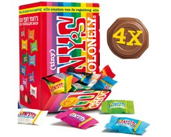 Tony's Chocolonely Tiny Tony's Mix Chocolade Cadeau - 4 x 900 gram - Mini Uitdeel Chocolaatjes Bundel - Mix met 10 Verschillende Smaken - Chocoladecadeaus - Belgische Fairtrade Chocolade