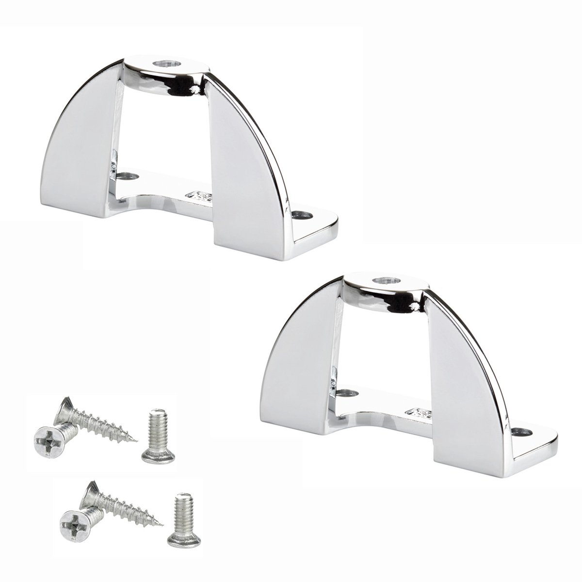 SOTECH set van 2 meubelgreepadapters (45 x 19,5 x 26 mm, gepolijst chroom, max. deurdikte 20 mm) greepadapter incl. montagemateriaal voor vouwschuifdeuren