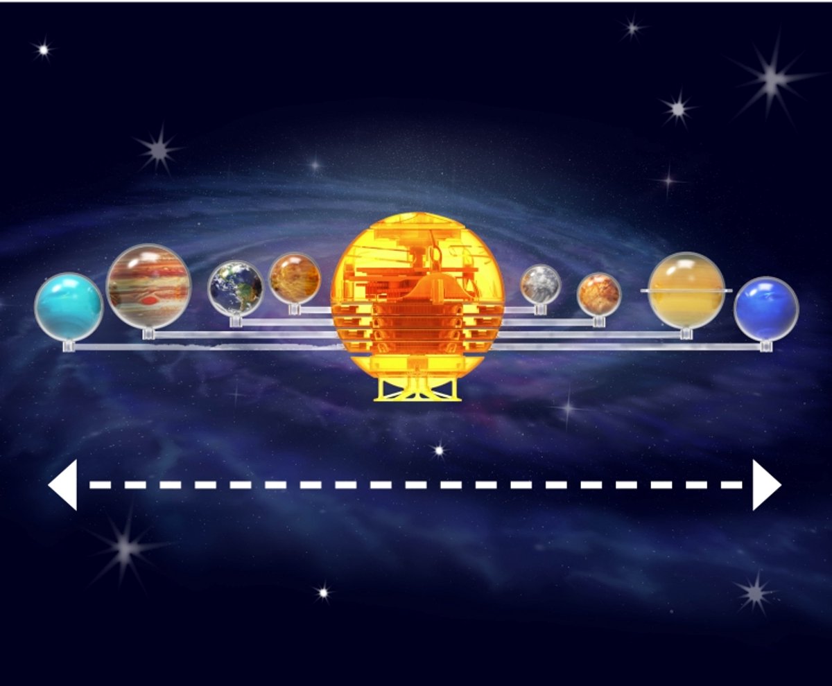 KOSMOS Orbiting Solar System - Bouw Je Eigen Zonnestelsel - Mechanisch Model met Opwindmotor - Geen Batterijen Nodig - 35 cm Diameter - STEM Experimenteerset - Vanaf 8 Jaar — afbeelding 9