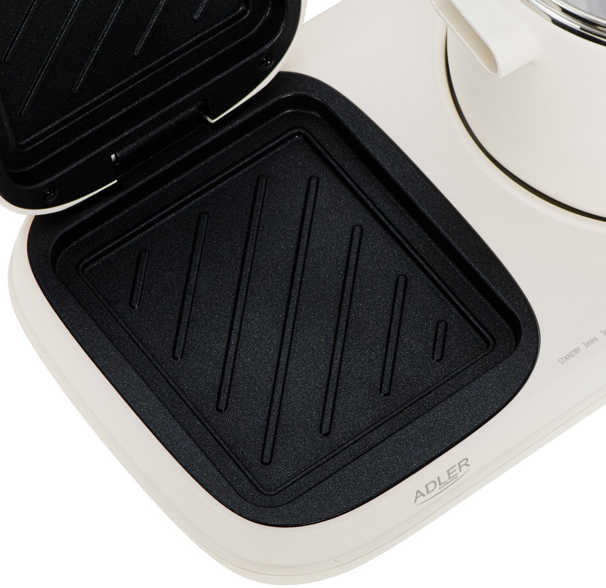 Adler AD 6421 Multicooker Ontbijtstation 2 In 1 Grill En Kookpot Retro Design Voor Kleine Keukens 1100 1320w Multifunctioneel Ontbijt Meer 1990179554