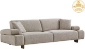 Bol.com Lina® Dear Bankstel Beige - 3 Zitsbank - Linnen - Gratis Bezorging en Montage aanbieding