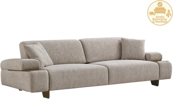 Lina® - Dear Sofa - Canapé 3 places moderne - Tissu lin