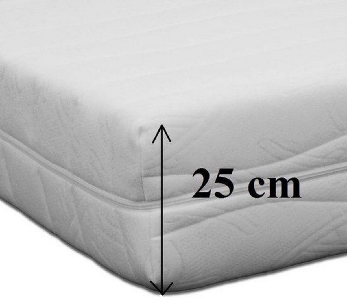 Badeend Hotel Matras Pocketvering 80x200 Koudschuim HR45 ca. 25cm dik wit