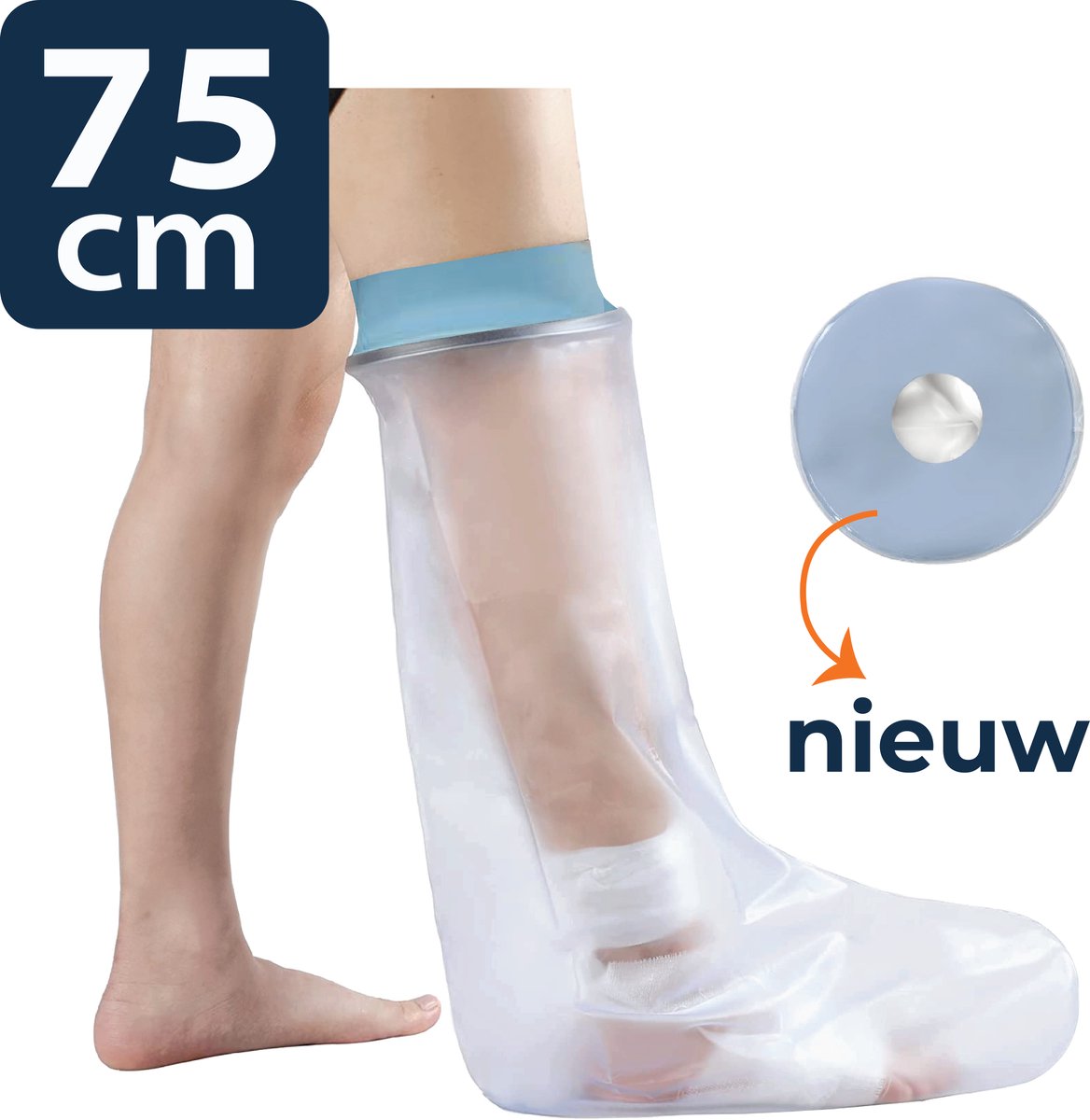 Goedkoopste Het Herstel Loket® Douchehoes been - Gipshoes been - Been heel - onderbeen - voet - enkel - waterdicht - medisch silicone - latexvrij