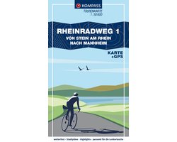 KOMPASS Fahrrad-Tourenkarten 7008 - KOMPASS Fahrrad-Tourenkarte Rheinradweg 1 1:50.000