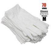 70 Stuks, 35 paar Witte katoenen Handschoen – 70PCS White Gloves 35 Pairs Soft Cotton Gloves Coin Jewelry Silver Inspection Gloves Stretchable Lining Glove - Handschoenen Cotton Maat M
