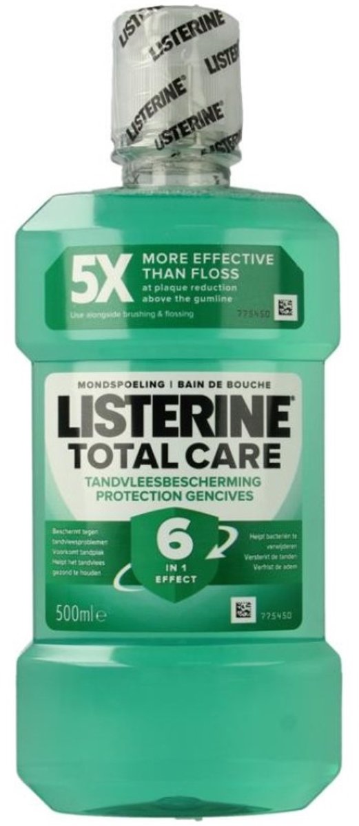 Listerine Mondwater – Total Care Tandvleesbescherming 500 ml. NL/FR (6 stuks)