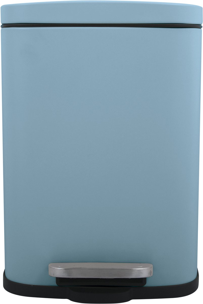 Goedkoopste Spirella Pedaalemmer Venice - blauw - 5 liter - metaal - L21 x H30 cm - soft-close - toilet/badkamer